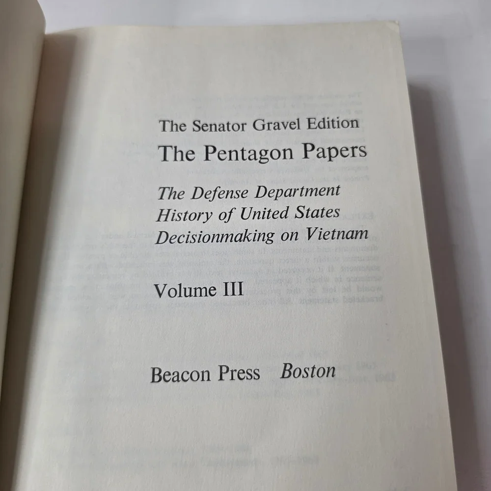 The Pentagon Papers Volume III 3 Senator Gravel Edition 1971 1st Ed Hardcover